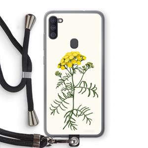 CaseCompany Tansy: Samsung Galaxy A11 Transparant Hoesje met koord