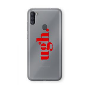 CaseCompany Ugh: Samsung Galaxy A11 Transparant Hoesje