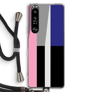 CaseCompany Gestalte 4: Sony Xperia 1 III Transparant Hoesje met koord