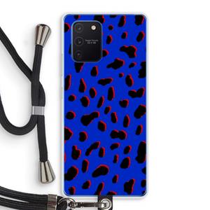 CaseCompany Blue Leopard: Samsung Galaxy Note 10 Lite Transparant Hoesje met koord