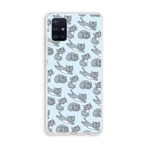 CaseCompany Poezen: Galaxy A51 4G Transparant Hoesje