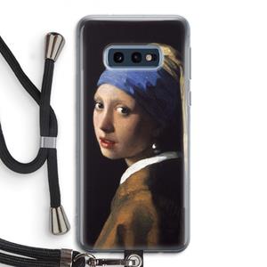CaseCompany The Pearl Earring: Samsung Galaxy S10e Transparant Hoesje met koord