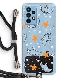 CaseCompany Manta: Samsung Galaxy A52 Transparant Hoesje met koord