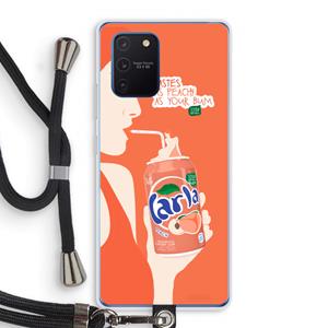 CaseCompany Peach please!: Samsung Galaxy Note 10 Lite Transparant Hoesje met koord