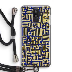 CaseCompany Majorelle Blue Print: Samsung Galaxy J8 (2018) Transparant Hoesje met koord