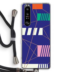 CaseCompany Gestalte 5: Sony Xperia 1 III Transparant Hoesje met koord