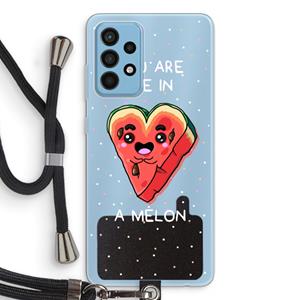 CaseCompany One In A Melon: Samsung Galaxy A52 Transparant Hoesje met koord
