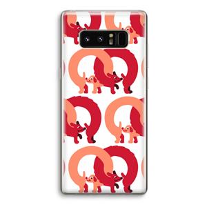 CaseCompany Dogs: Samsung Galaxy Note 8 Transparant Hoesje