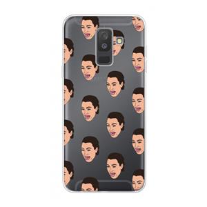 CaseCompany Ugly Cry Call: Samsung Galaxy A6 Plus (2018) Transparant Hoesje
