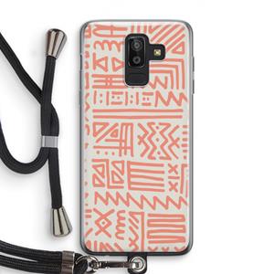 CaseCompany Marrakech Pink: Samsung Galaxy J8 (2018) Transparant Hoesje met koord