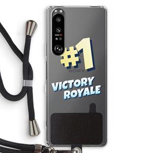 CaseCompany Victory Royale: Sony Xperia 1 III Transparant Hoesje met koord