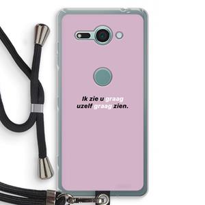 CaseCompany uzelf graag zien: Sony Xperia XZ2 Compact Transparant Hoesje met koord