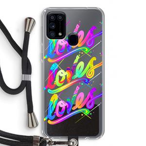 CaseCompany Loves: Samsung Galaxy M31 Transparant Hoesje met koord