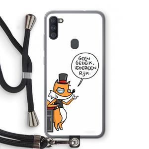 CaseCompany Geen Gezeik: Samsung Galaxy A11 Transparant Hoesje met koord