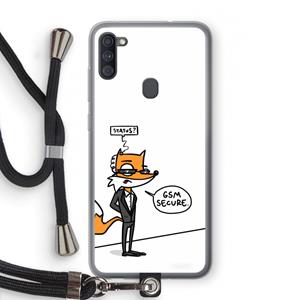CaseCompany GSM secure: Samsung Galaxy A11 Transparant Hoesje met koord