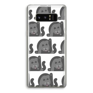 CaseCompany Cats: Samsung Galaxy Note 8 Transparant Hoesje