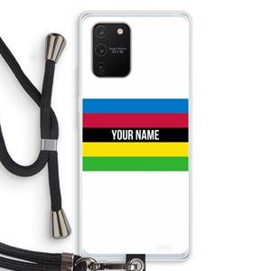 CaseCompany WK Wielrennen: Samsung Galaxy S10 Lite Transparant Hoesje met koord