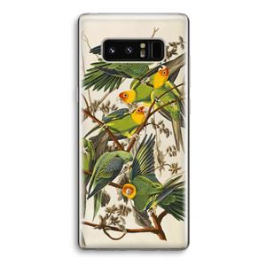 CaseCompany Carolinaparkiet: Samsung Galaxy Note 8 Transparant Hoesje
