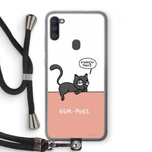 CaseCompany GSM poes: Samsung Galaxy A11 Transparant Hoesje met koord