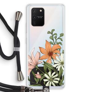 CaseCompany Floral bouquet: Samsung Galaxy S10 Lite Transparant Hoesje met koord