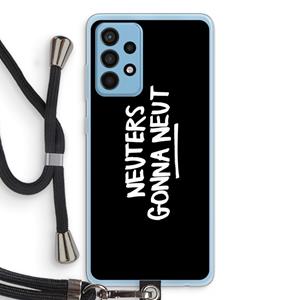 CaseCompany Neuters (zwart): Samsung Galaxy A52 Transparant Hoesje met koord