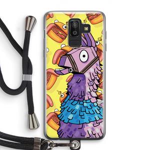 CaseCompany Loot Burger: Samsung Galaxy J8 (2018) Transparant Hoesje met koord