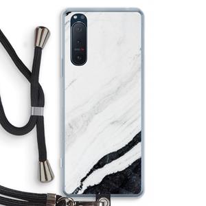 CaseCompany Elegante marmer: Sony Xperia 5 II Transparant Hoesje met koord
