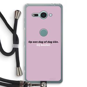 CaseCompany gij beslist: Sony Xperia XZ2 Compact Transparant Hoesje met koord