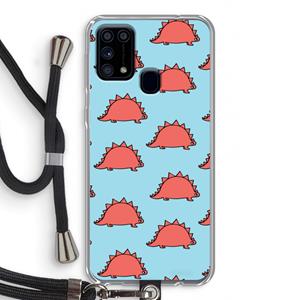 CaseCompany Dinosawrr: Samsung Galaxy M31 Transparant Hoesje met koord