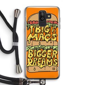 CaseCompany Big Macs Bigger Dreams: Samsung Galaxy J8 (2018) Transparant Hoesje met koord