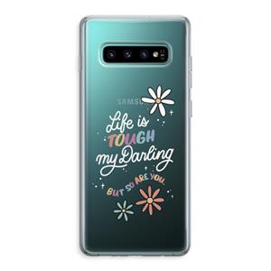 CaseCompany Tough Life: Samsung Galaxy S10 Plus Transparant Hoesje