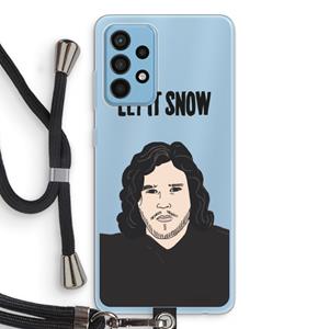 CaseCompany Let It Snow: Samsung Galaxy A52 Transparant Hoesje met koord