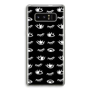 CaseCompany Eye pattern #3: Samsung Galaxy Note 8 Transparant Hoesje