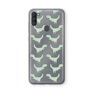 CaseCompany Dinos: Samsung Galaxy A11 Transparant Hoesje