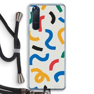 CaseCompany Illustratieve pop 2: Sony Xperia 5 II Transparant Hoesje met koord