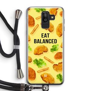 CaseCompany Eat Balanced: Samsung Galaxy J8 (2018) Transparant Hoesje met koord