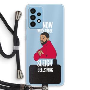 CaseCompany Sleigh Bells Ring: Samsung Galaxy A52 Transparant Hoesje met koord