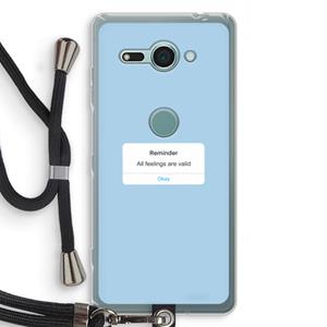CaseCompany Reminder: Sony Xperia XZ2 Compact Transparant Hoesje met koord