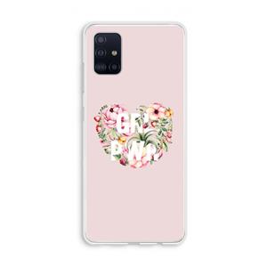 CaseCompany GRL PWR Flower: Galaxy A51 4G Transparant Hoesje