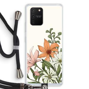 CaseCompany Floral bouquet: Samsung Galaxy S10 Lite Transparant Hoesje met koord