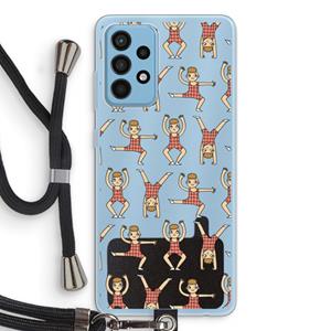 CaseCompany Gymboys: Samsung Galaxy A52 Transparant Hoesje met koord