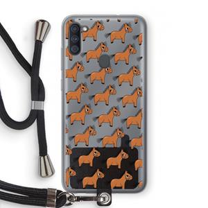 CaseCompany Pony: Samsung Galaxy A11 Transparant Hoesje met koord