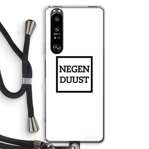 CaseCompany Negenduust vierkant: Sony Xperia 1 III Transparant Hoesje met koord