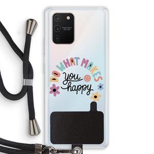 CaseCompany Happy days: Samsung Galaxy S10 Lite Transparant Hoesje met koord