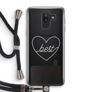 CaseCompany Best heart pastel: Samsung Galaxy J8 (2018) Transparant Hoesje met koord