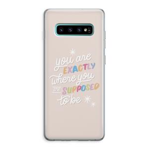 CaseCompany Right Place: Samsung Galaxy S10 Plus Transparant Hoesje