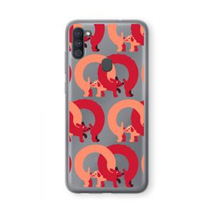 CaseCompany Dogs: Samsung Galaxy A11 Transparant Hoesje