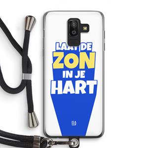 CaseCompany Laat de zon in je hart: Samsung Galaxy J8 (2018) Transparant Hoesje met koord