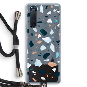 CaseCompany Terrazzo N°13: Sony Xperia 5 II Transparant Hoesje met koord