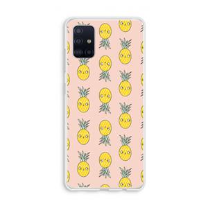 CaseCompany Ananas: Galaxy A51 4G Transparant Hoesje